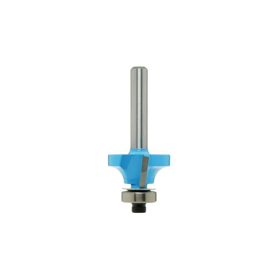 1" Dia, 1/2" LOC, 2 Flute Carbide-Tipped Edge Profile Round-Over Router Bit