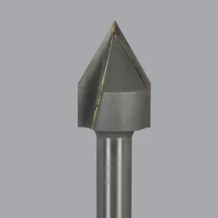 1" Dia, 0.856" LOC, 2 Flute Carbide-Tipped Edge Profile V-Groove Router Bit