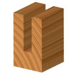 1/4" Dia, 1" LOC, 2 Flute Double Edge Router Bit