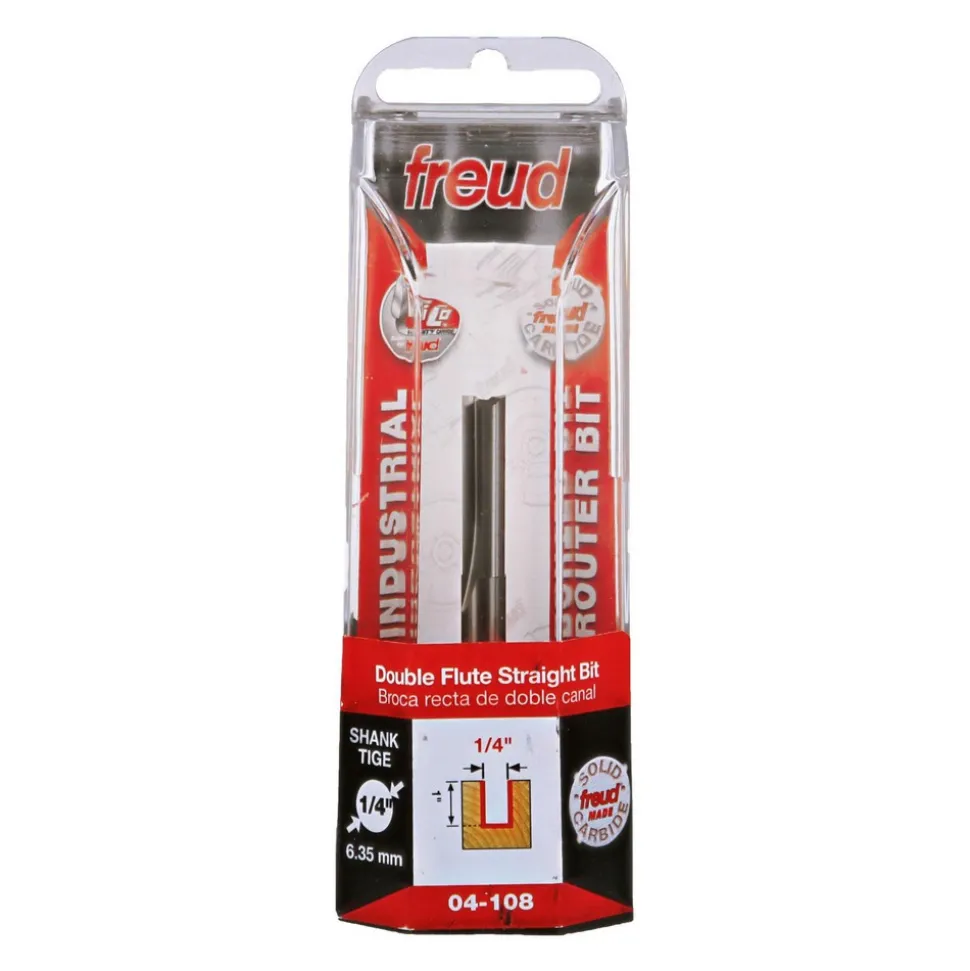 1/4" Dia, 1" LOC, 2 Flute Double Edge Router Bit