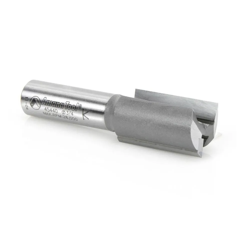 3/4" Dia, 1-1/4" LOC, 2 Flute Straight Router Bit