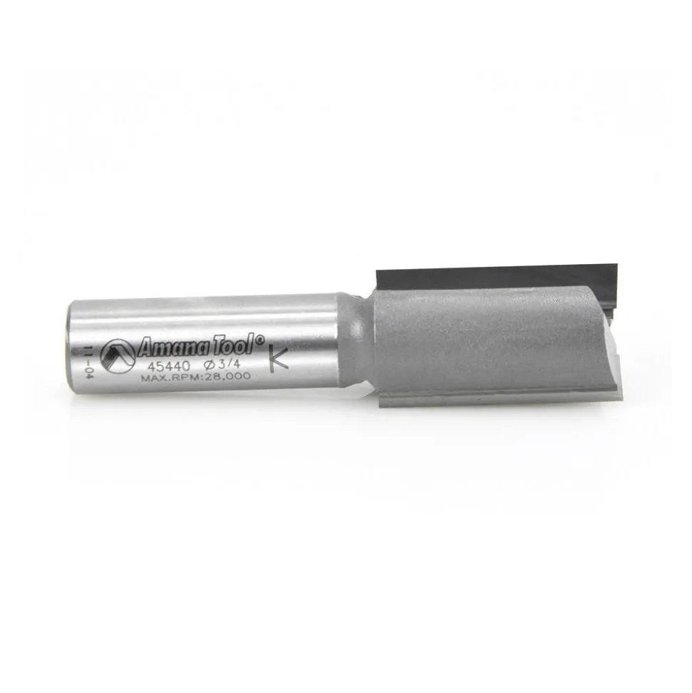 3/4" Dia, 1-1/4" LOC, 2 Flute Straight Router Bit