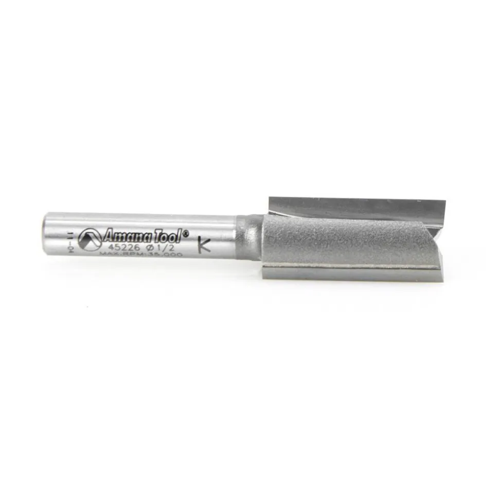 1/2" Dia, 1" LOC, 2 Flute Straight Router Bit