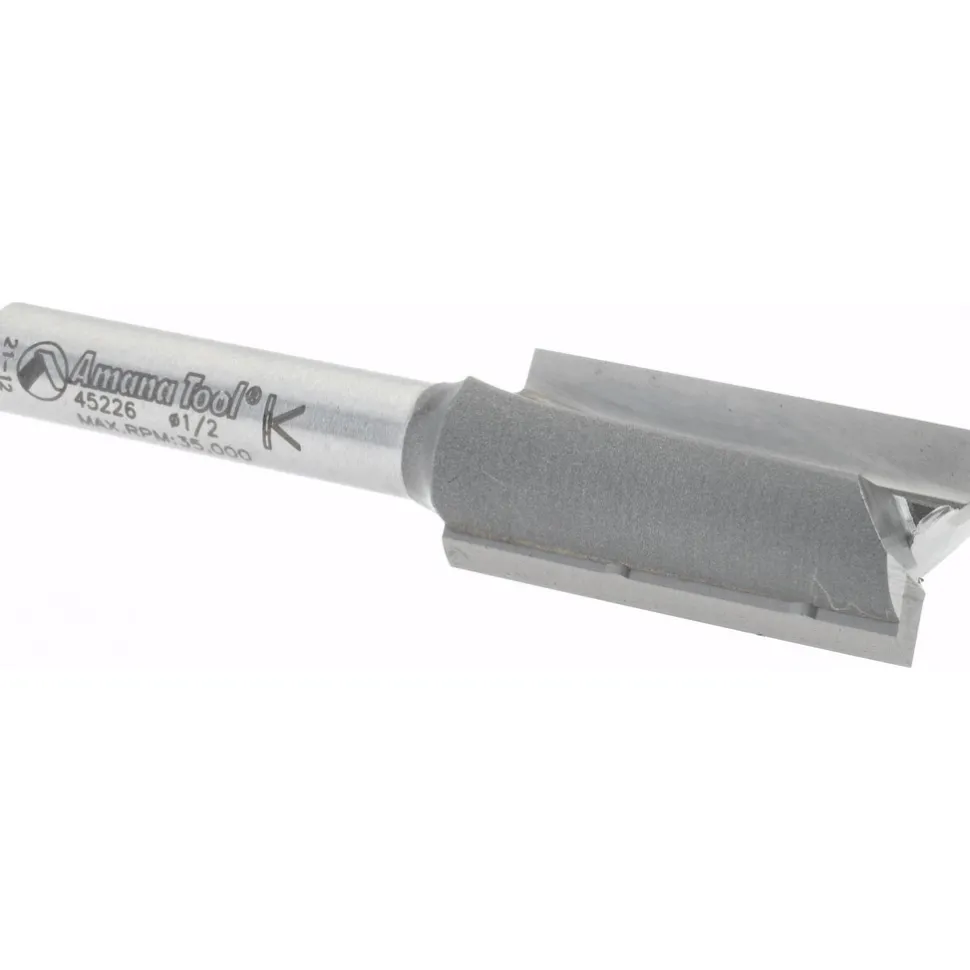 1/2" Dia, 1" LOC, 2 Flute Straight Router Bit