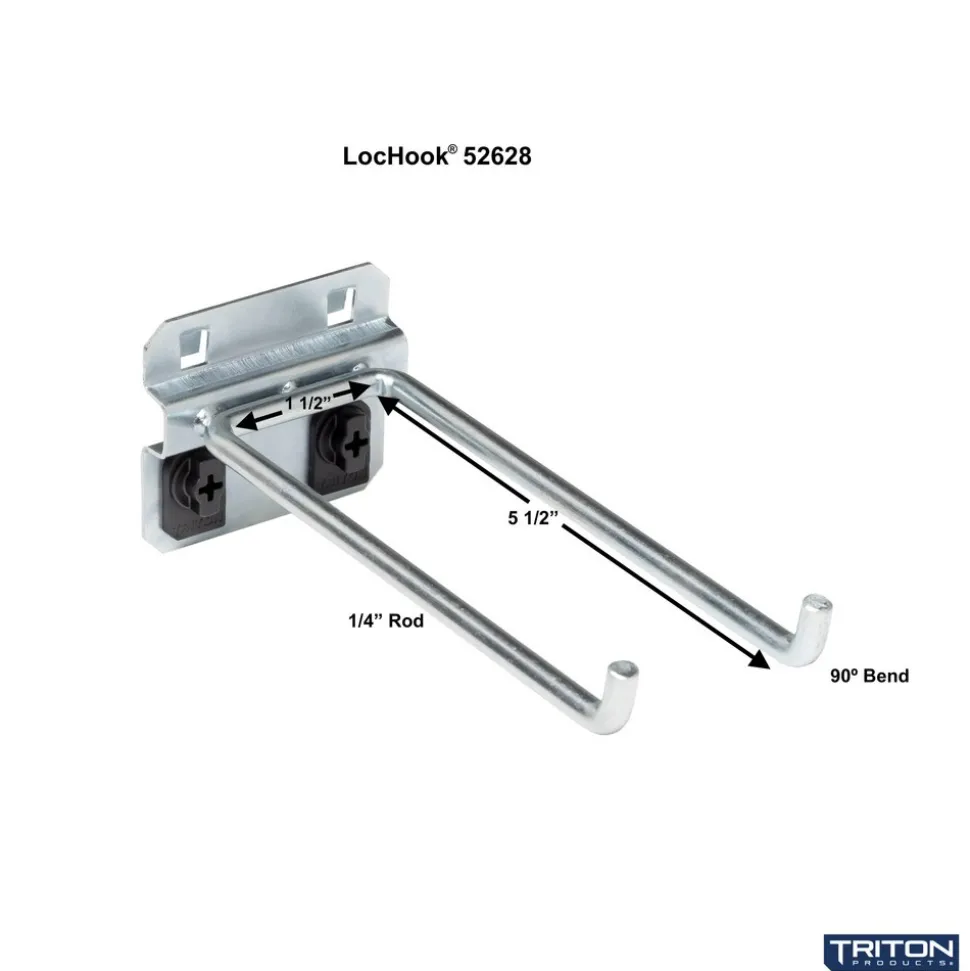 1/4" Dia, 5-3/4" Long Double Arm Pegboard Hook