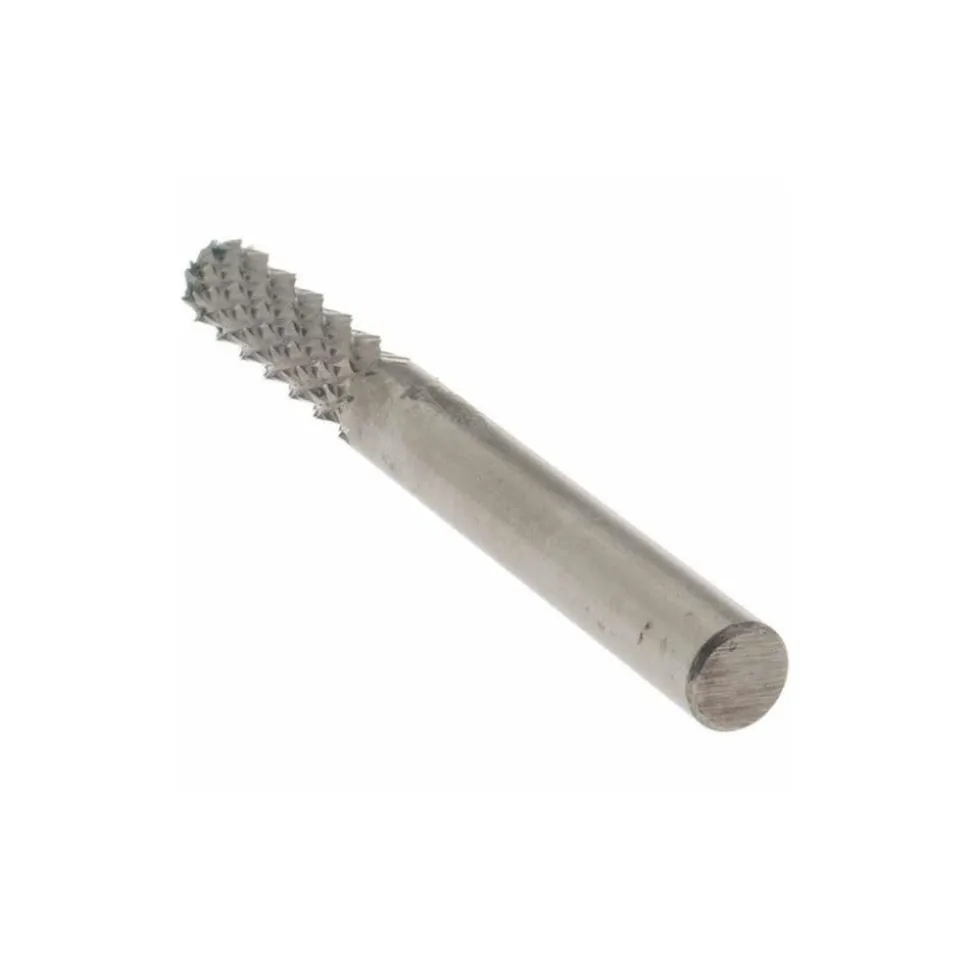 Diamond-Pattern Router Bit: 1/4" Dia, 3/4" LOC, 1/4" Shank Dia, Burr End