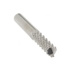 Diamond-Pattern Router Bit: 1/4" Dia, 3/4" LOC, 1/4" Shank Dia, End Mill End