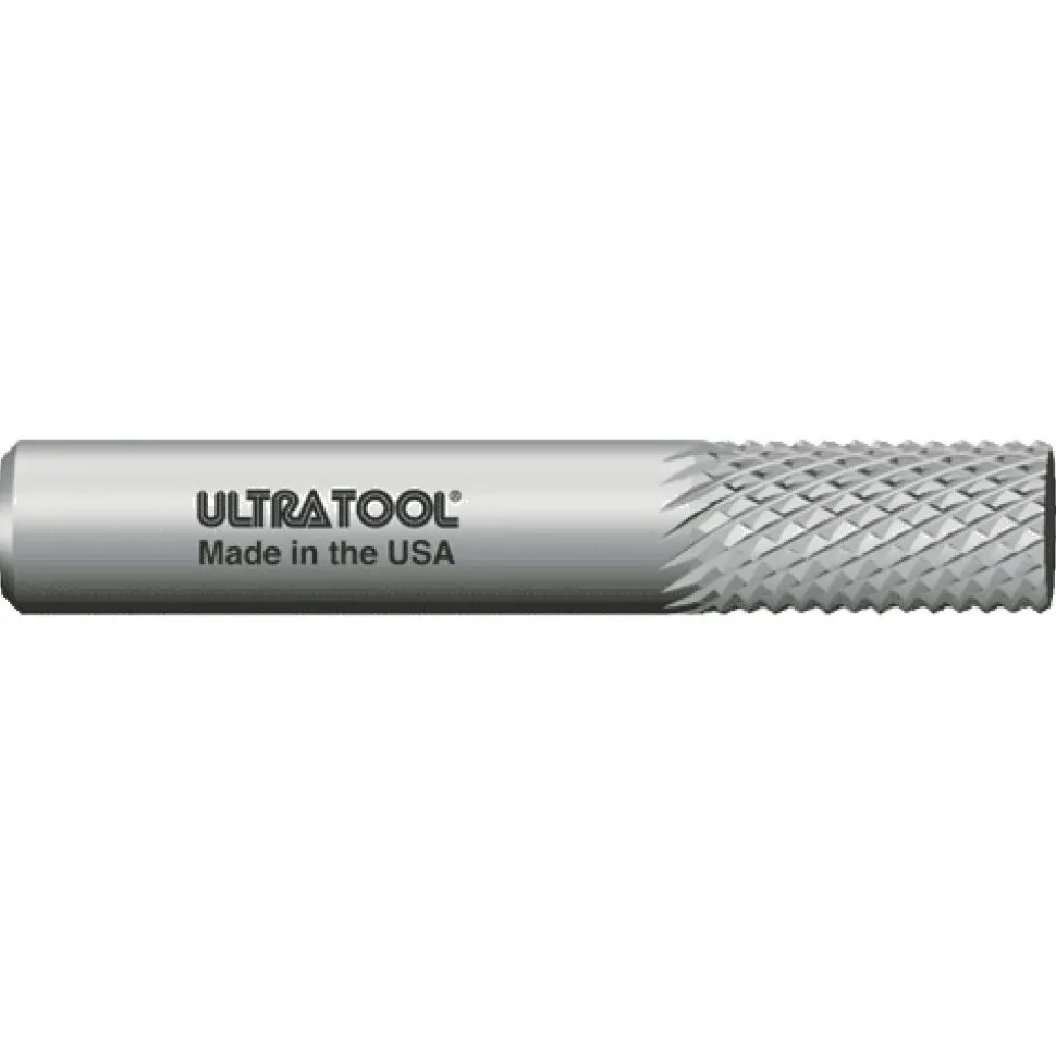 Diamond-Pattern Router Bit: 1/4" Dia, 1" LOC, 1/4" Shank Dia, Burr End