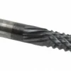 Diamond-Pattern Router Bit: 1/4" Dia, 1-1/2" LOC, 1/4" Shank Dia, End Mill End