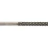 Diamond-Pattern Router Bit: 1/4" Dia, 3/4" LOC, 1/4" Shank Dia, End Mill End