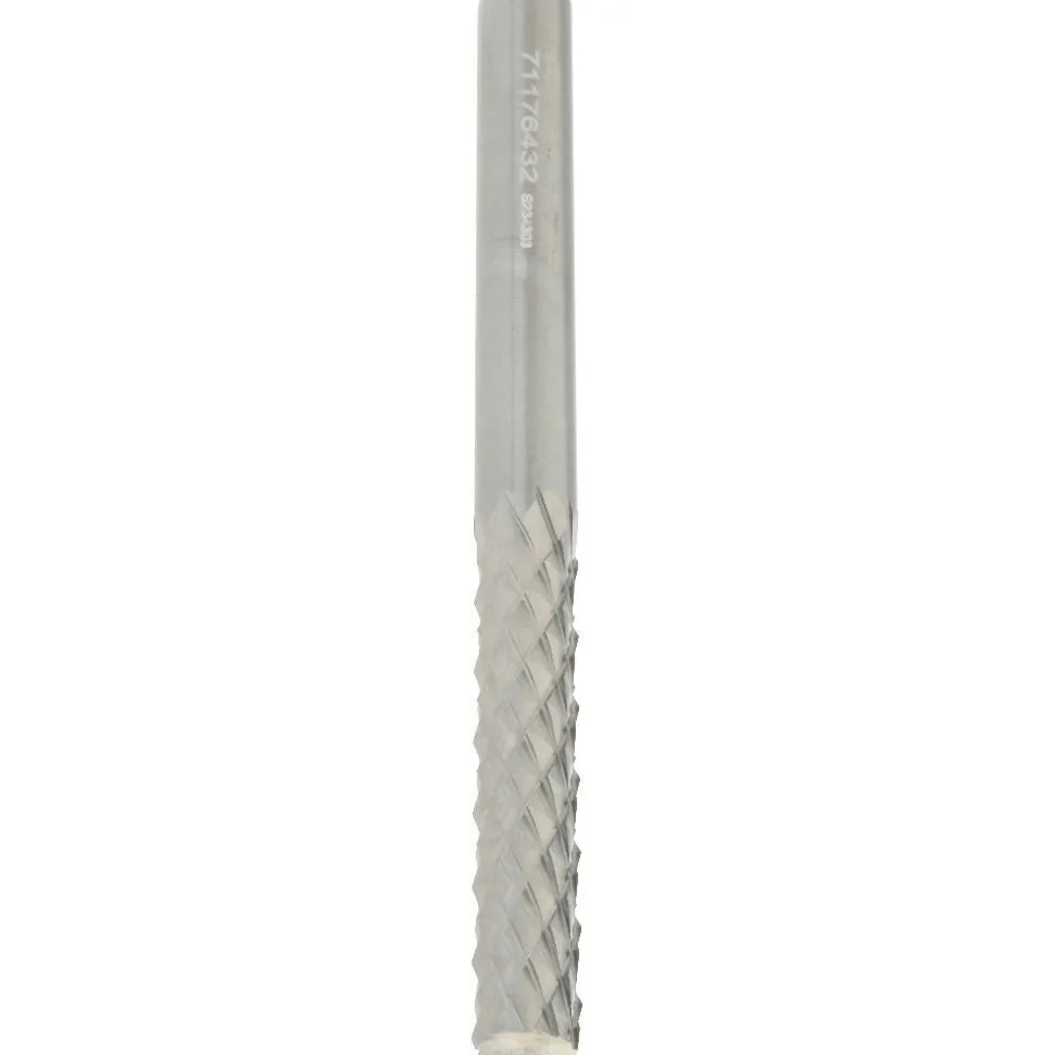 Diamond-Pattern Router Bit: 1/4" Dia, 1-1/8" LOC, 1/4" Shank Dia, Plain (No) End