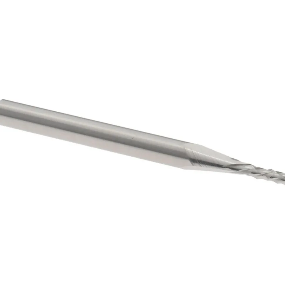 Diamond-Pattern Router Bit: 1/16" Dia, 3/16" LOC, 1/8" Shank Dia, End Mill End