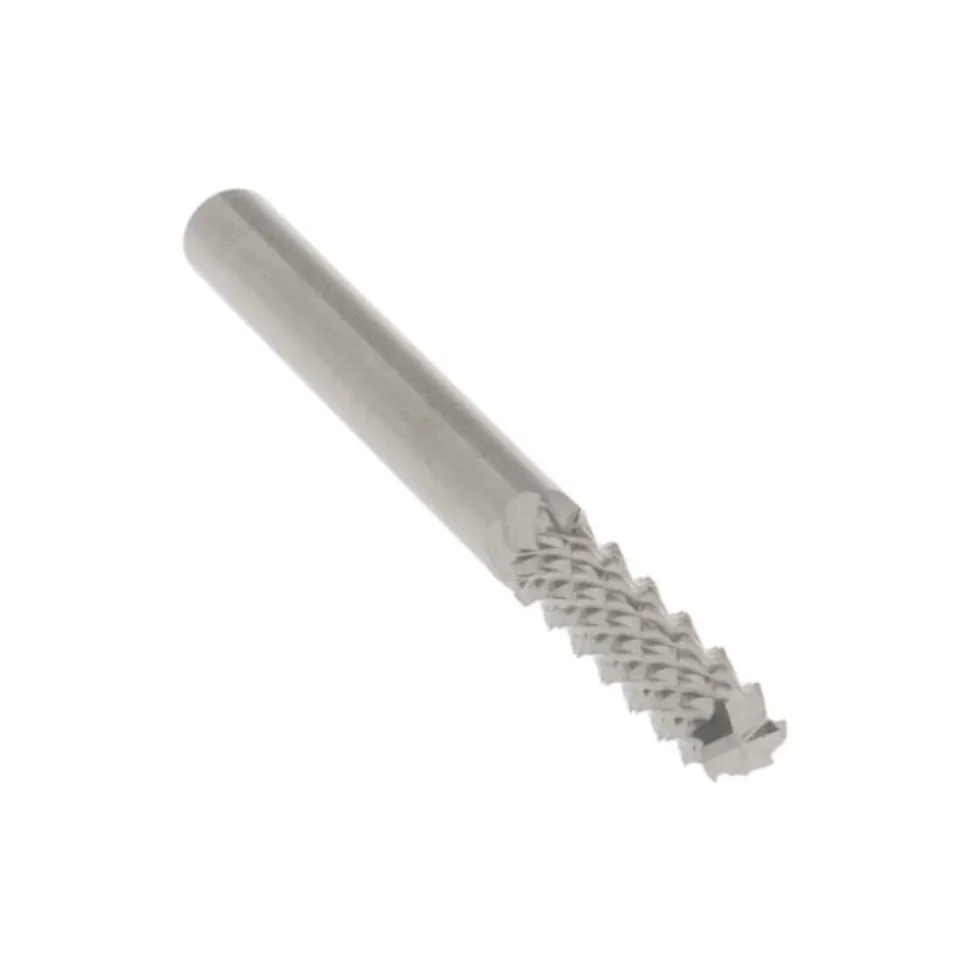 Diamond-Pattern Router Bit: 1/8" Dia, 7/16" LOC, 1/8" Shank Dia, End Mill End