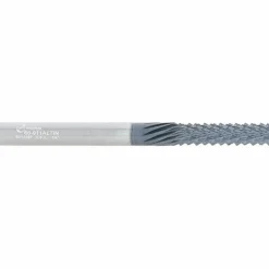 Diamond-Pattern Router Bit: 1/4" Dia, 1" LOC, 1/4" Shank Dia, End Mill End