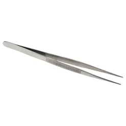 Diamond Tweezer: Stainless Steel, Medium Point Tip, 5-11/16