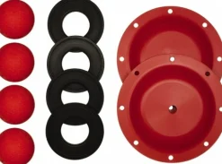 Diaphragm Pump Fluid Section Repair Kit: Santoprene, Includes Check Balls, Diaphragms & Gasket, Use with S20 Metallic