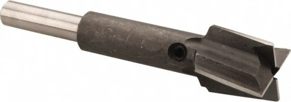 5/8" Dia, 1/4" Shank, Dia, 4 Flutes, Straight Shank, Interchangeable Pilot Counterbore