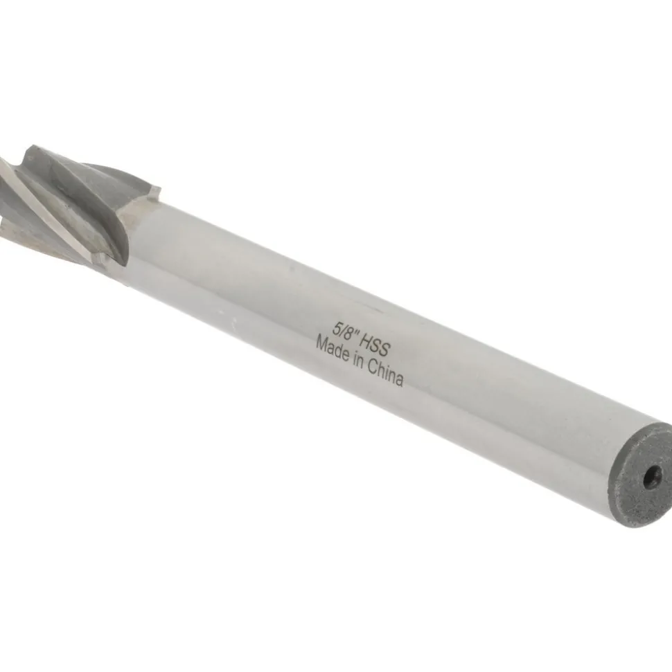 5/8" Dia, 1/2" Shank, Dia, 3 Flutes, Straight Shank, Interchangeable Pilot Counterbore