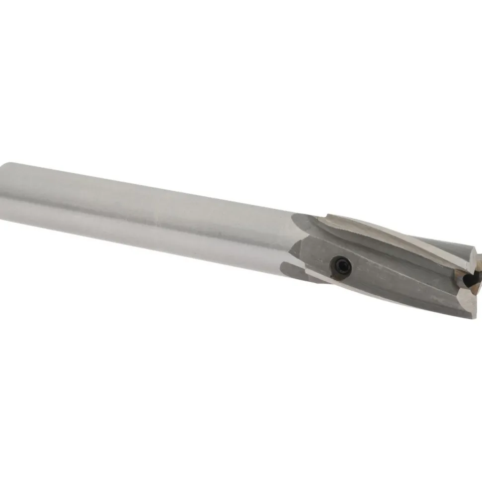 9/16" Dia, 1/2" Shank, Dia, 3 Flutes, Straight Shank, Interchangeable Pilot Counterbore