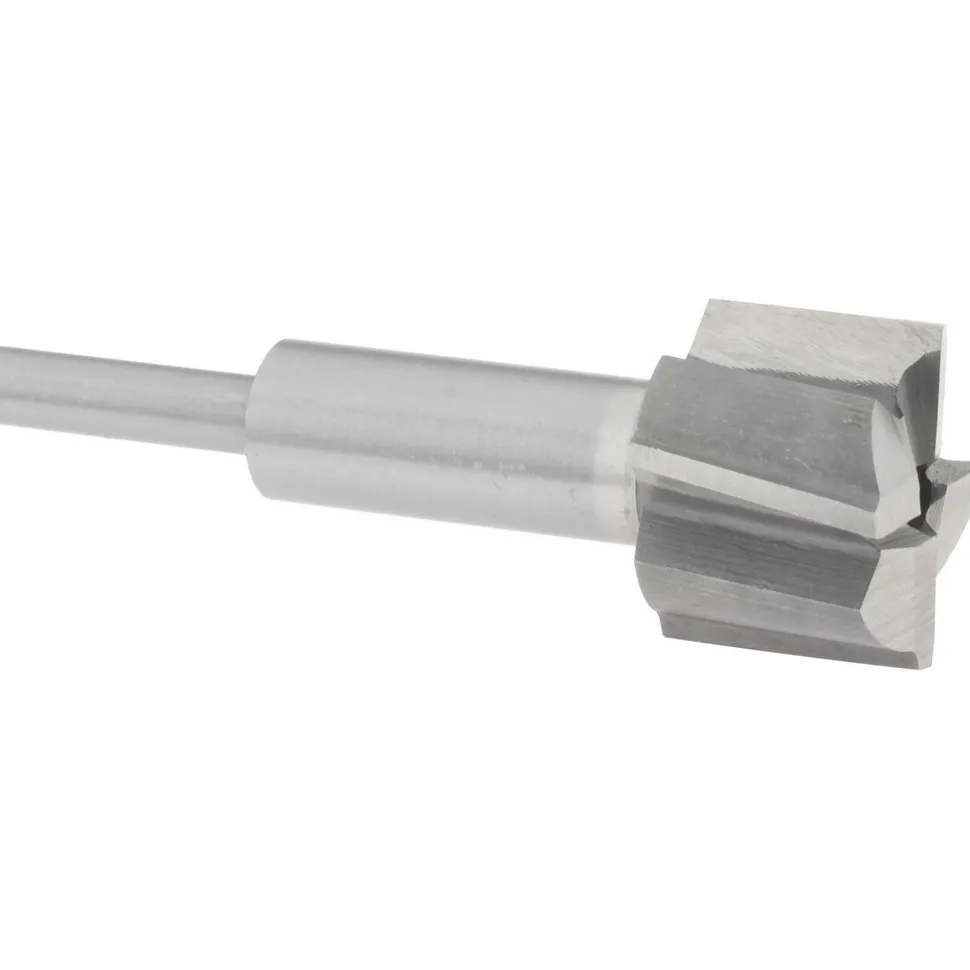 1" Dia, 1/4" Shank, Dia, 4 Flutes, Straight Shank, Interchangeable Pilot Counterbore