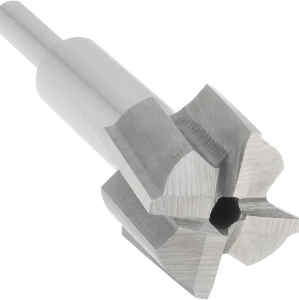 1" Dia, 1/4" Shank, Dia, 4 Flutes, Straight Shank, Interchangeable Pilot Counterbore