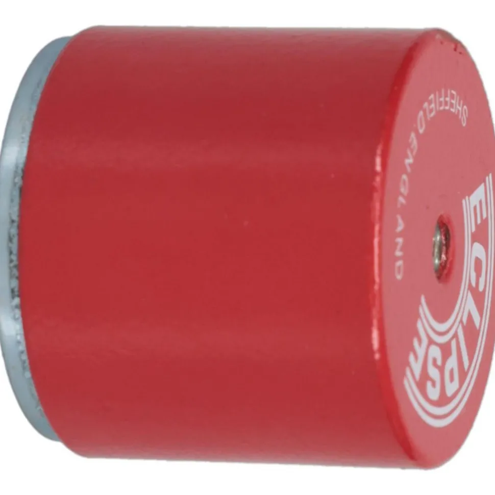 1-3/8" Dia, 10-32 Thread, 17.5 Lb Average Pull Force, Mild Steel, Alnico Pot Magnets