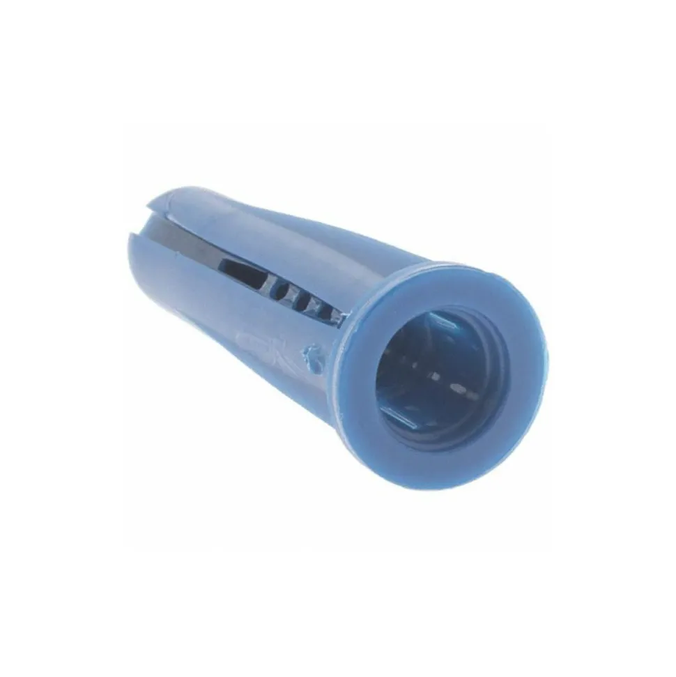 1/4" Dia x 1" OAL, #10 to #12 Screw, Plastic Plug Drywall & Hollow Wall Anchor