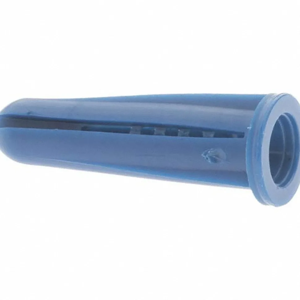 1/4" Dia x 1" OAL, #10 to #12 Screw, Plastic Plug Drywall & Hollow Wall Anchor