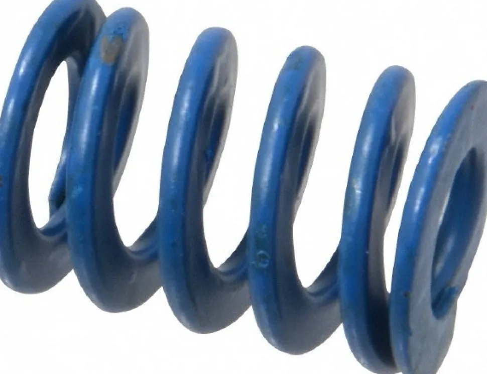 Die Spring: 3/4" Hole Dia, 3/8" Rod Dia, 1" Free Length, Blue