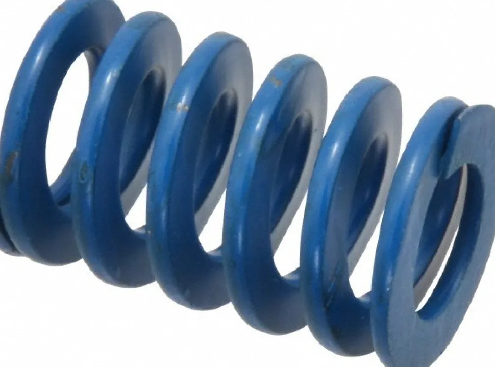 Die Spring: 1" Hole Dia, 1/2" Rod Dia, 1-1/2" Free Length, Blue