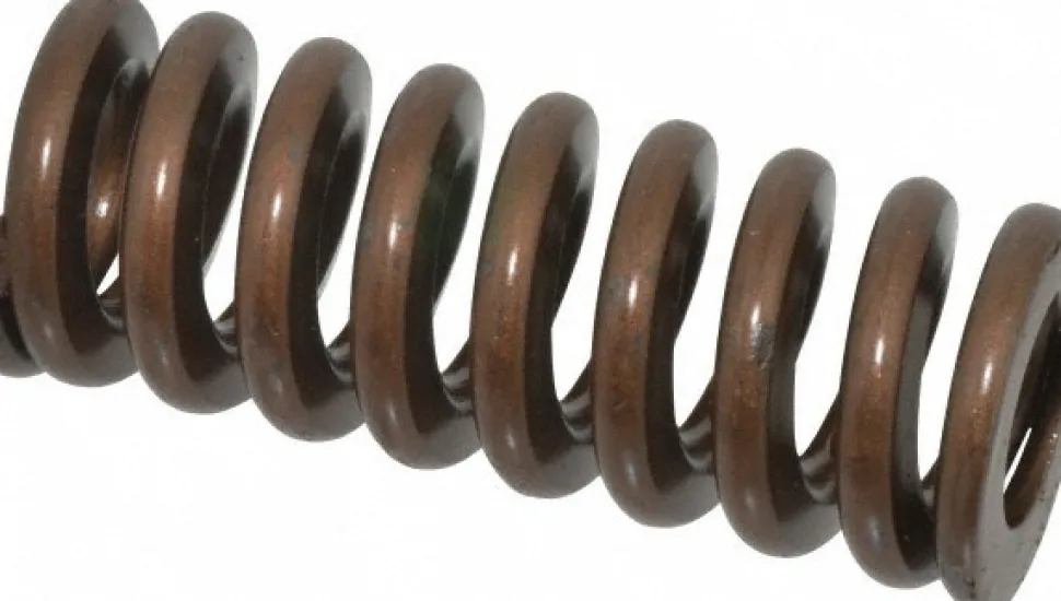 Die Spring: 1" Hole Dia, 1/2" Rod Dia, 2-1/2" Free Length, Gold
