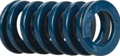 Die Spring: 1/2" Hole Dia, 9/32" Rod Dia, 1" Free Length, Blue