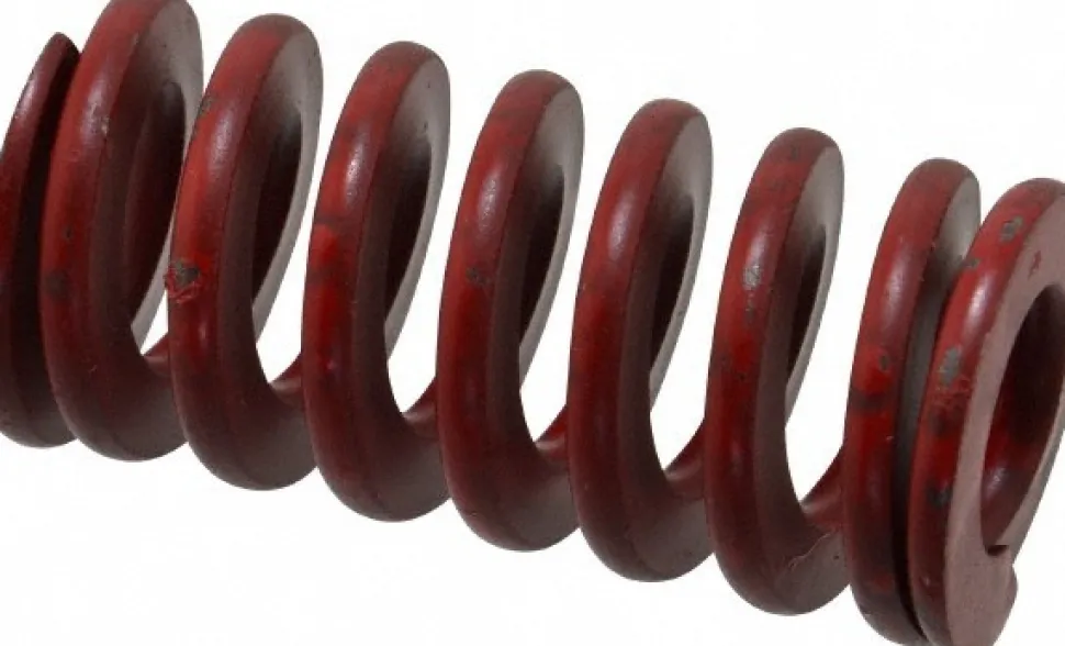 Die Spring: 1" Hole Dia, 1/2" Rod Dia, 2" Free Length, Red