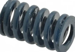 Die Spring: 3/4" Hole Dia, 3/8" Rod Dia, 1-1/4" Free Length, Blue