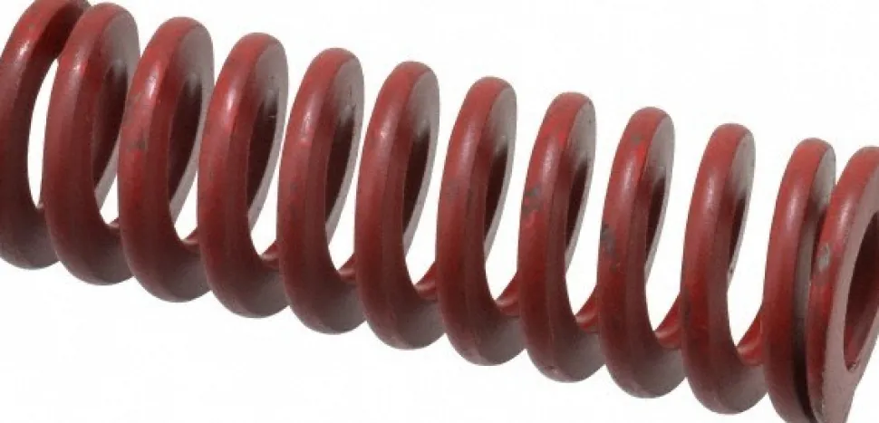 Die Spring: 1" Hole Dia, 1/2" Rod Dia, 3" Free Length, Red