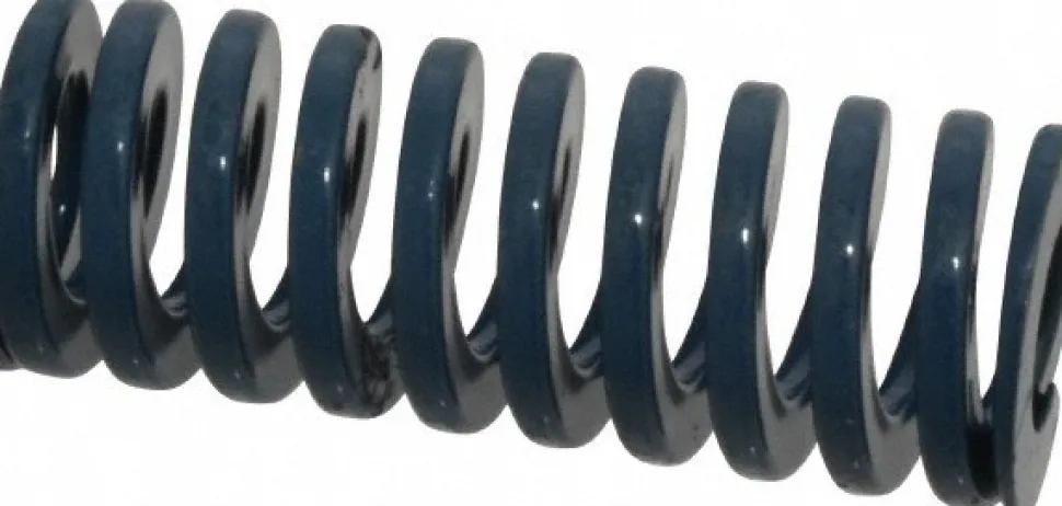 Die Spring: 1" Hole Dia, 1/2" Rod Dia, 2-1/2" Free Length, Blue