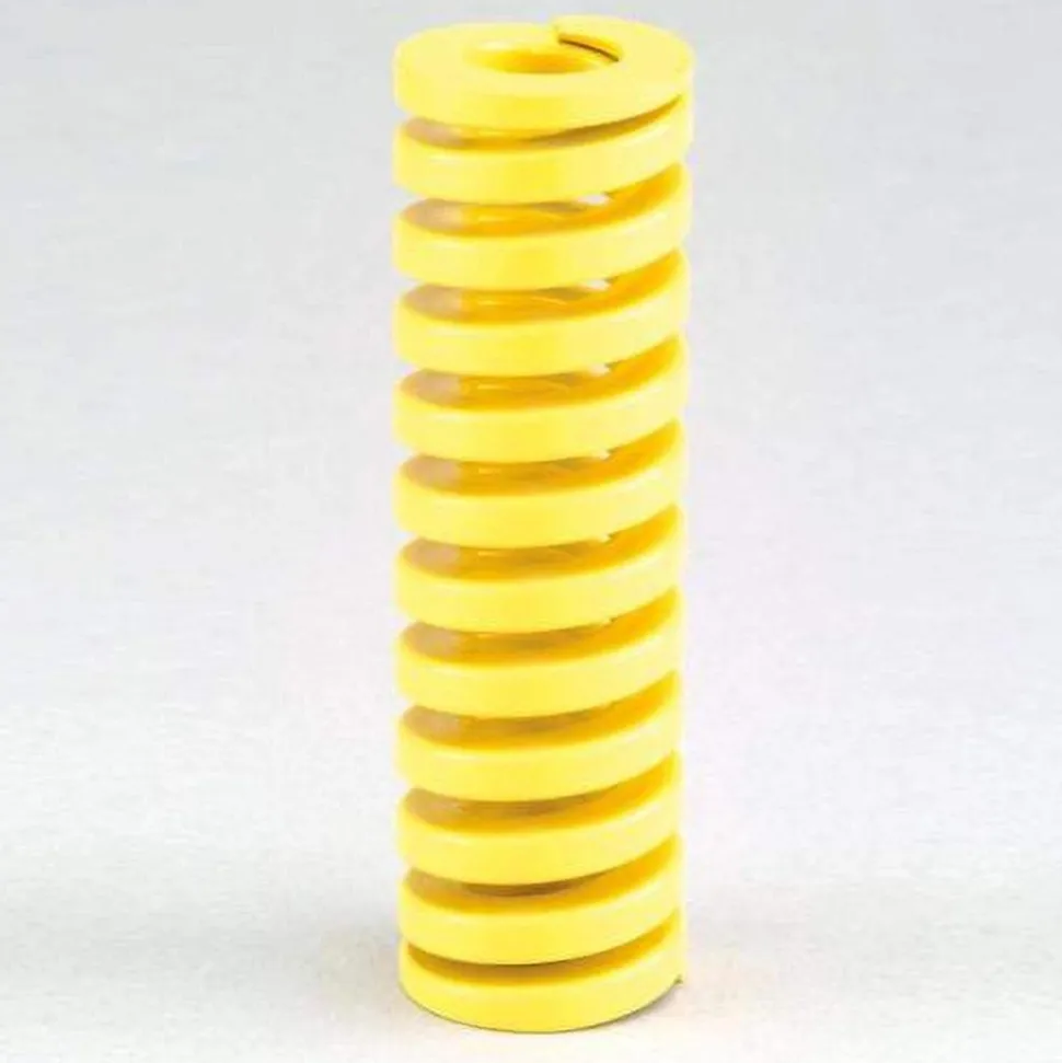 Die Spring: 1-1/4" Hole Dia, 5/8" Rod Dia, 2" Free Length, Yellow