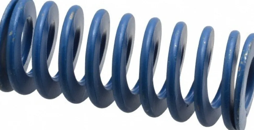 Die Spring: 1-1/4" Hole Dia, 5/8" Rod Dia, 3" Free Length, Blue