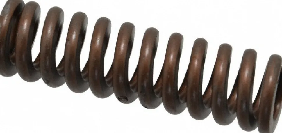 Die Spring: 3/4" Hole Dia, 3/8" Rod Dia, 2-1/2" Free Length, Gold