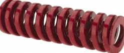 Die Spring: 3/4" Hole Dia, 3/8" Rod Dia, 2-1/2" Free Length, Red