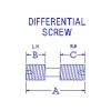 Differential Screw for Indexables: 5/32" Hex Socket, 5/16-24 Thread