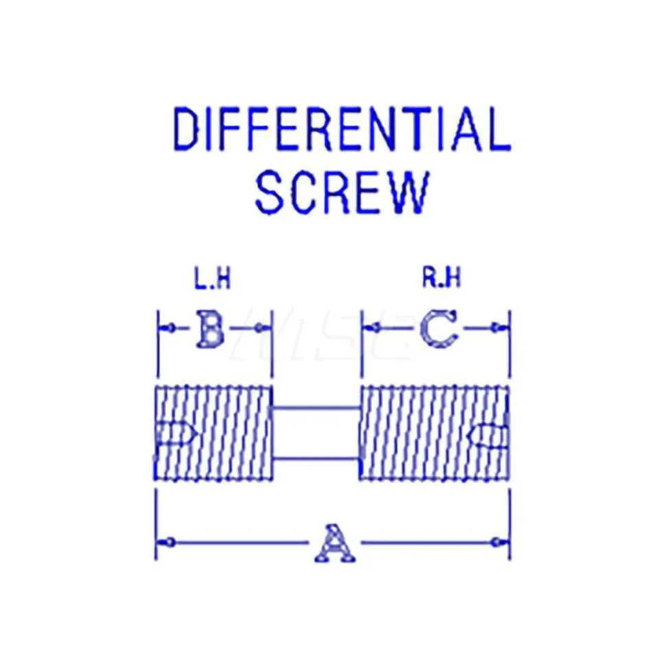 Differential Screw for Indexables: 5/32" Hex Socket, 5/16-24 Thread