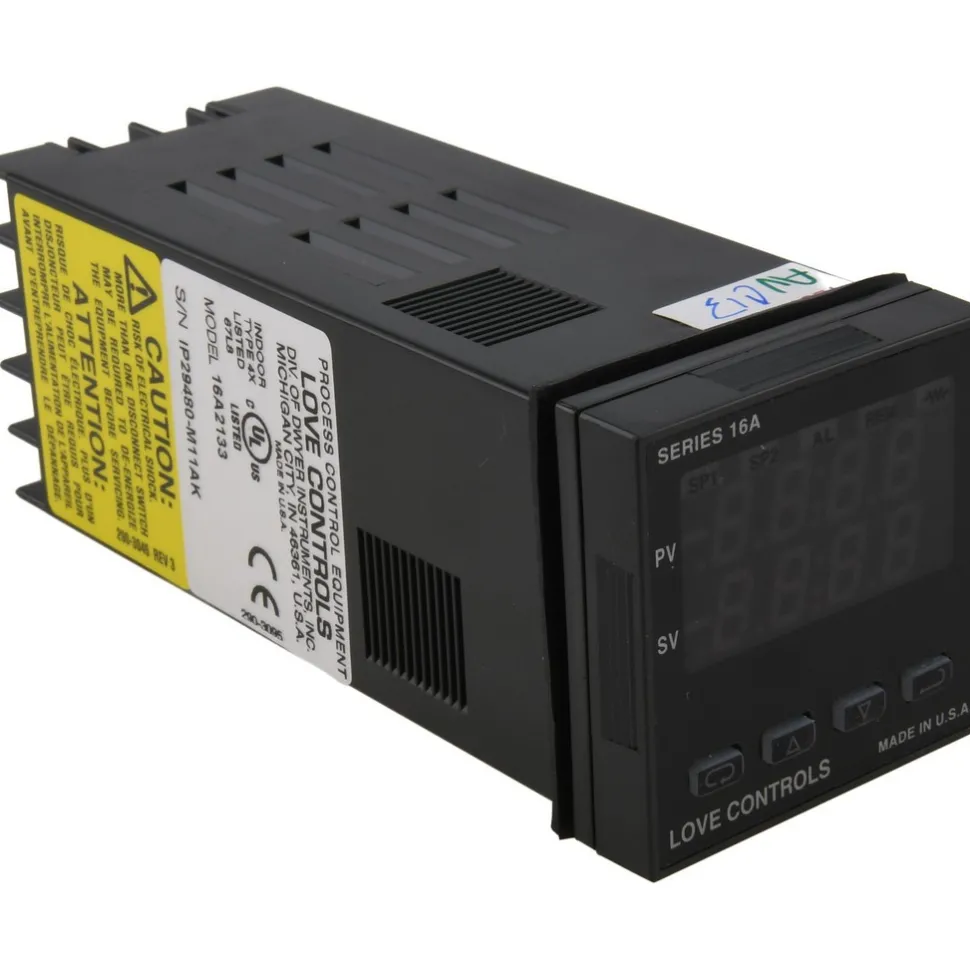 Digital 1/16" DIN Temperature & Process Control: 4,208 ° F, Universal Sensor