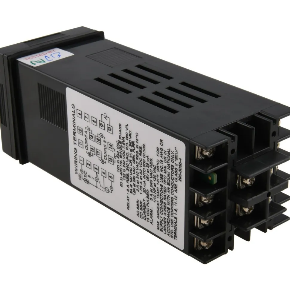 Digital 1/16" DIN Temperature & Process Control: 4,208 ° F, Universal Sensor