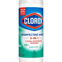 Disinfecting Wipes, Bleach Free Cleaning Wipes, 1-Ply, 7