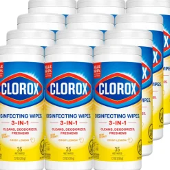 Disinfecting Wipes, Bleach Free Cleaning Wipes, 1-Ply, 7