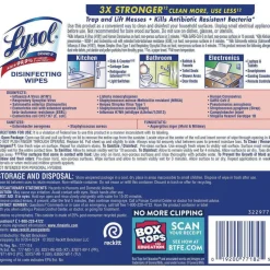Disinfecting Wipes, 1-Ply, 7