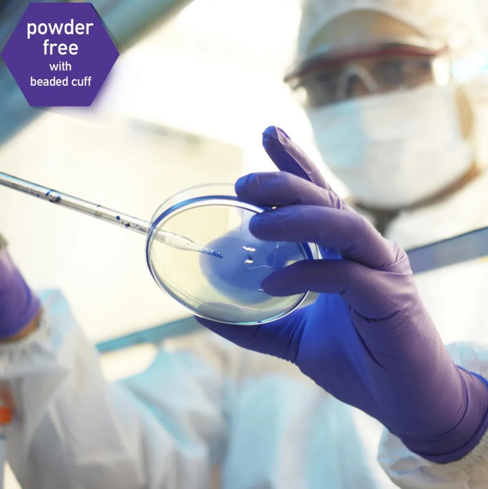 Disposable Gloves: Series Kimtech Purple Nitrile, Size Large, 6.0000 mil, Nitrile, Medical, Powder-Free