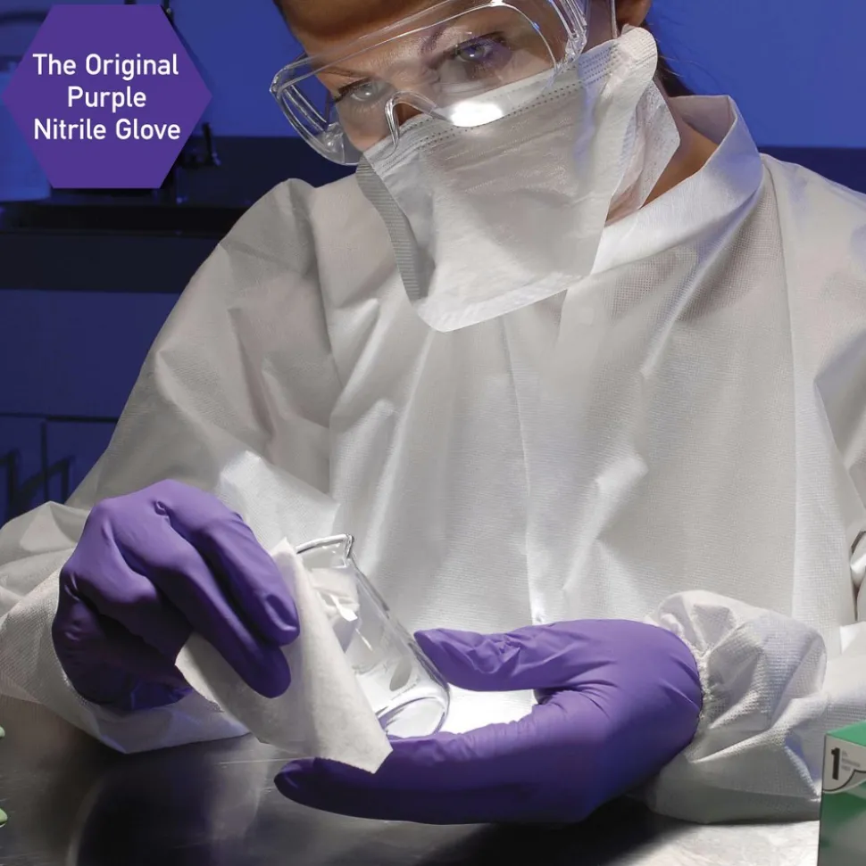 Disposable Gloves: Series Kimtech Purple Nitrile, Size Large, 6.0000 mil, Nitrile, Medical, Powder-Free