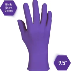 Disposable Gloves: Series Kimtech Purple Nitrile, Size Large, 6.0000 mil, Nitrile, Medical, Powder-Free